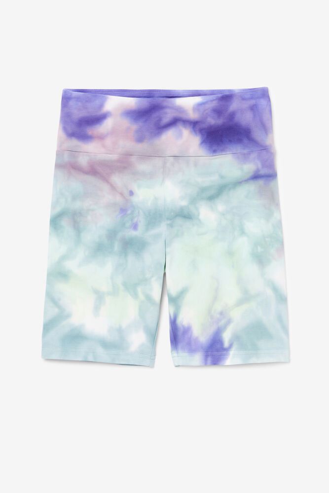 Fila Shorts Womens Blue Taima Tie Dye Bike - Ireland 42017-IXFD